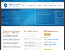 Tablet Screenshot of escrowinstitute.org